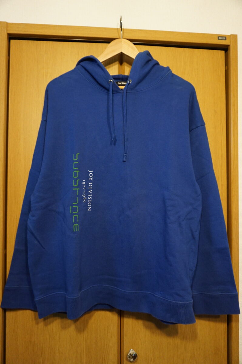 RAF SIMONS 2018SS Sweat hoodie Blue, Unknown Pleasures, size L ,181.164 19004-00045