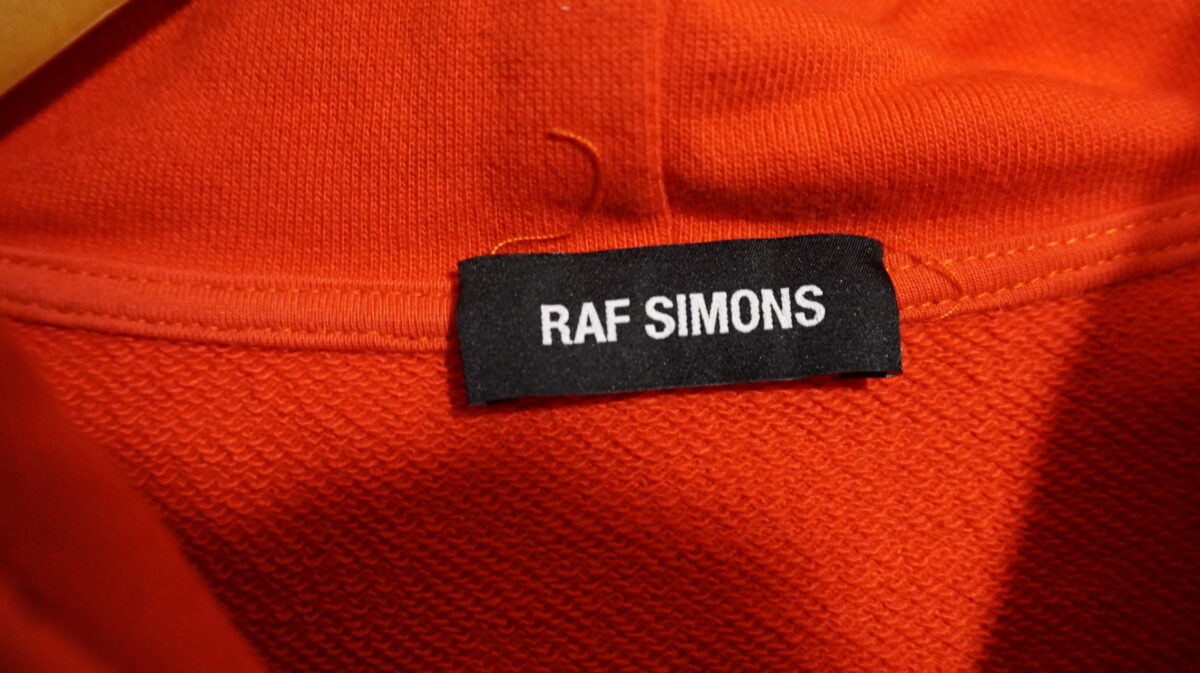 RAF SIMONS 2018SS Sweat hoodie RED, Technique, size M, 181.164 19004-00030