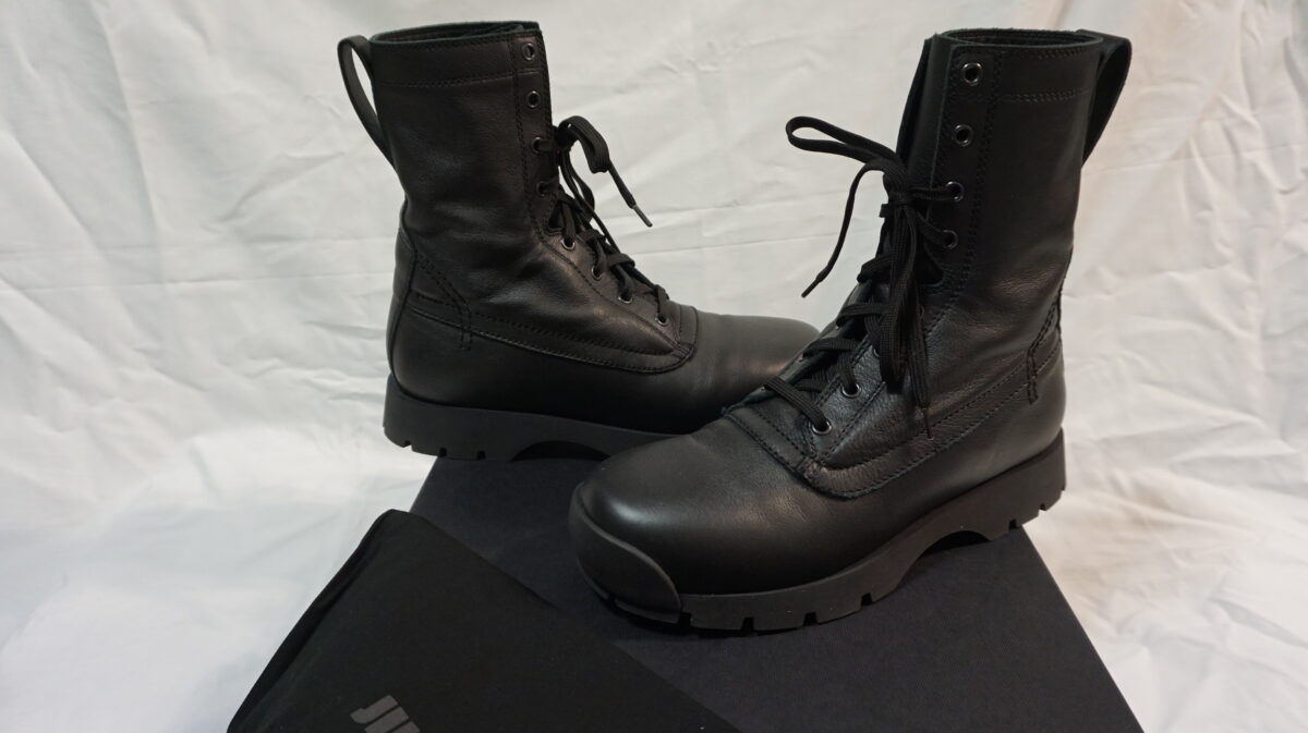 JIL SANDER 2021AW Combat boots Military boots 2021-2022a/w Style: JI37502A 14304  Last: 015UNICA-TRSI 00  Sole: UNICA FORM 015 uomo  Upper: VIT.SILK ELBA 999 NERO  Code: 37 B.891923