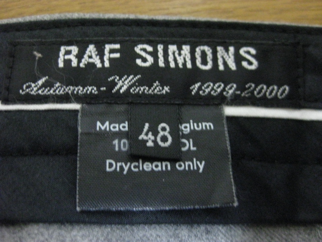 RAF SIMONS 1999AW Knee Tucked Trousers | ラフシモンズ 1999-2000a/w ニータックトラウザーズ Slacks Pants スラックス パンツ