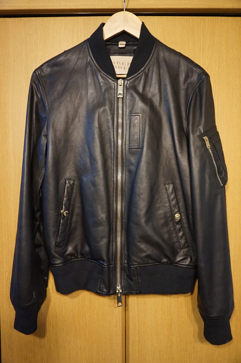 BURBERRY BRIT Leather bomber jacket MA-1 flight jacket | バーバリーブリット レザーボマージャケット フライトジャケット